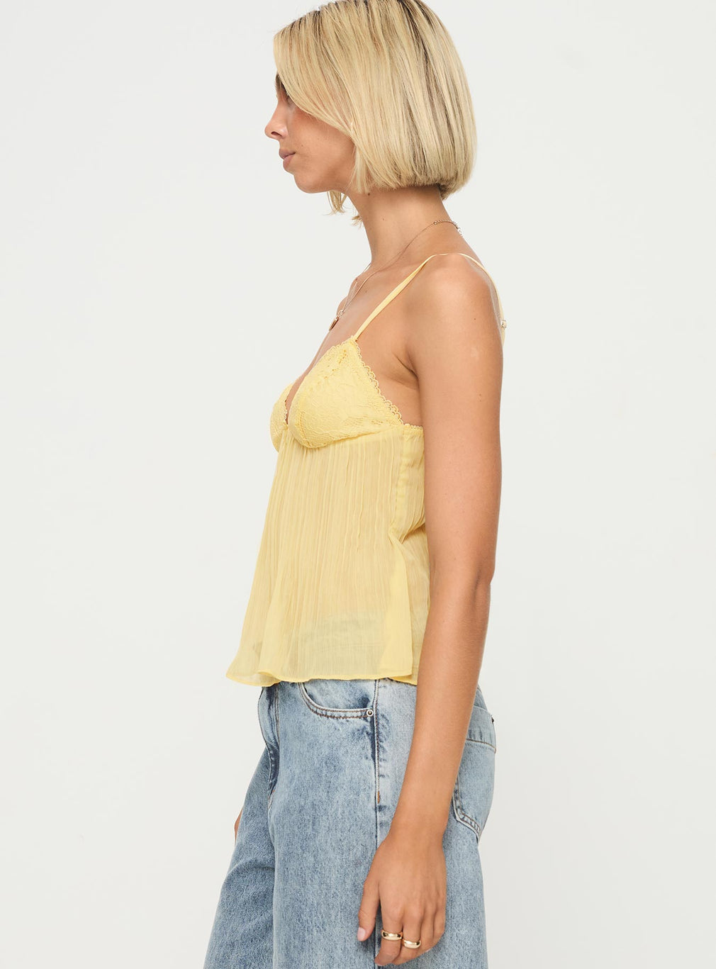Vexa | Lace Pleated Top