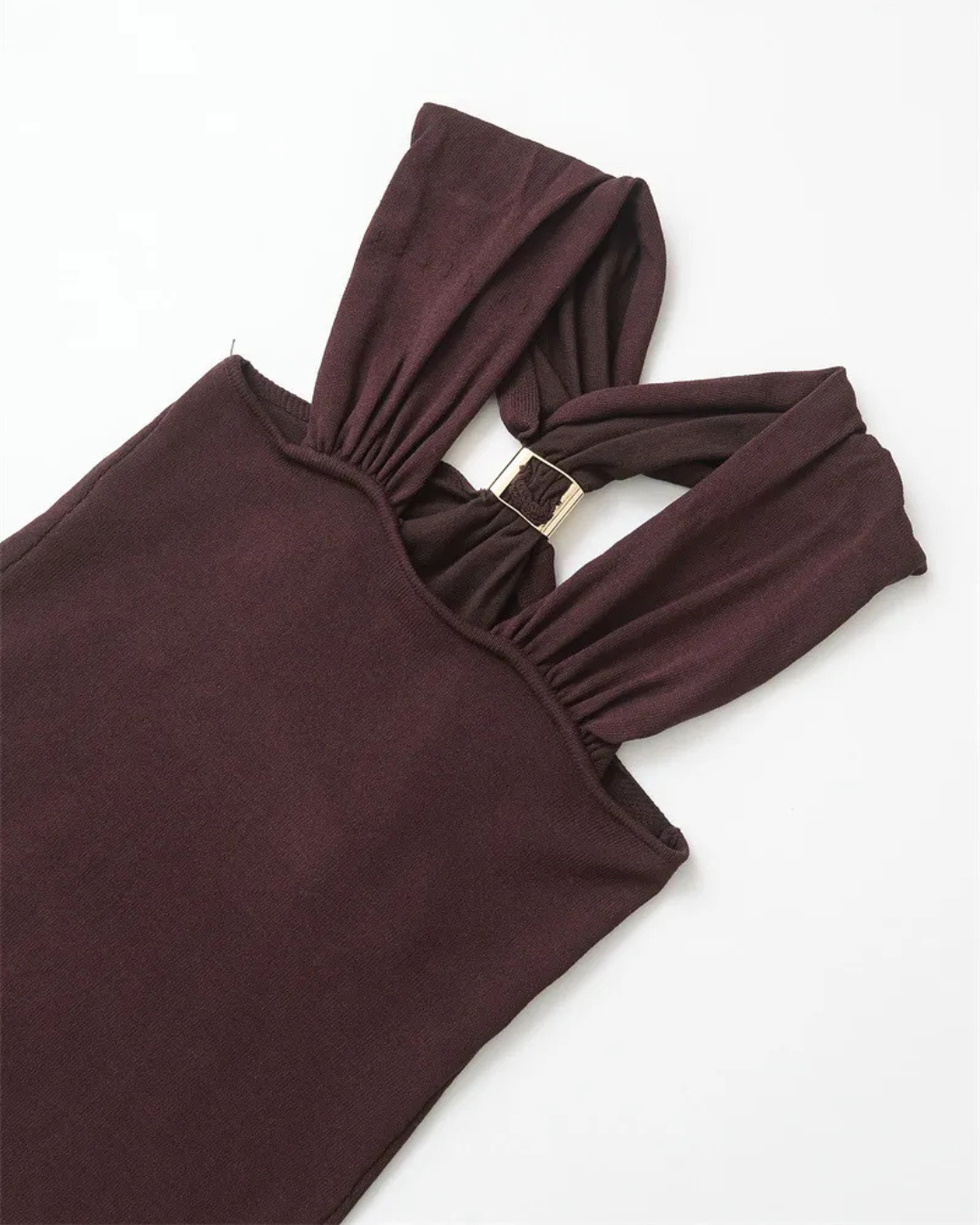 Orsina | Mocha Halter Top