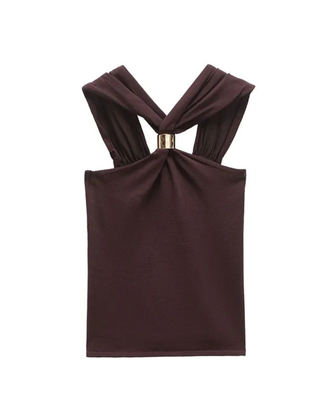 Orsina | Mocha Halter Top