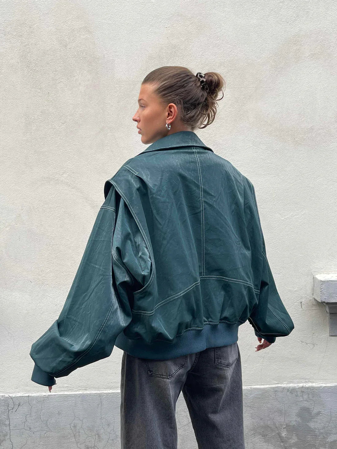 Mirevia | Oversized Contrast Jacket
