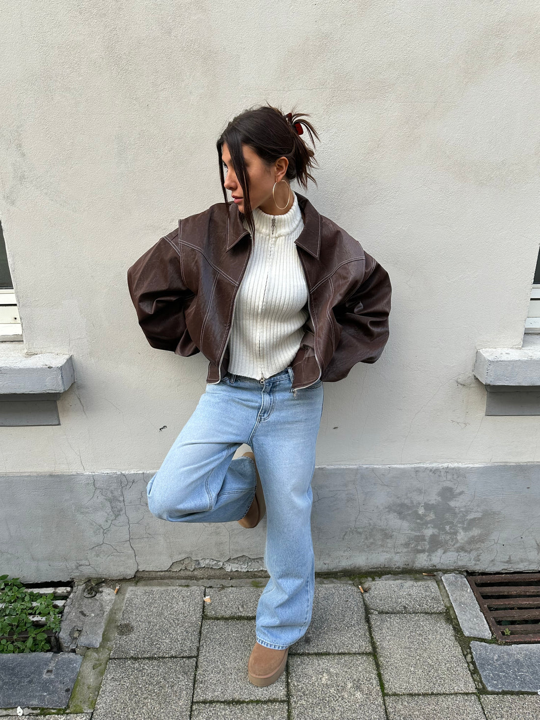 Mirevia | Oversized Contrast Jacket