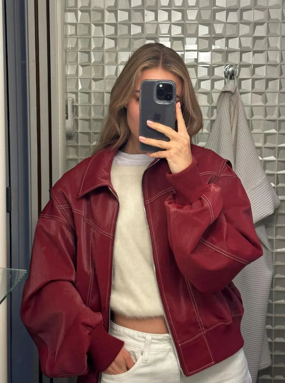 Mirevia | Oversized Contrast Jacket