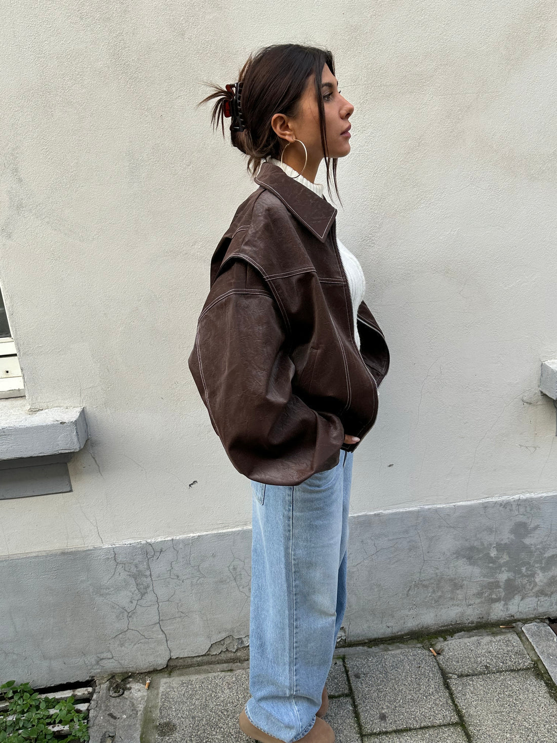 Mirevia | Oversized Contrast Jacket