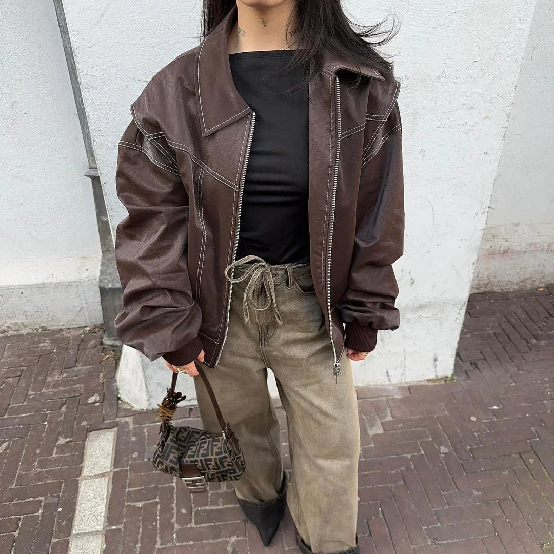 Mirevia | Oversized Contrast Jacket