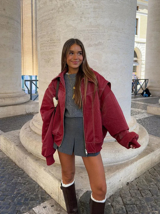 Mirevia | Oversized Contrast Jacket