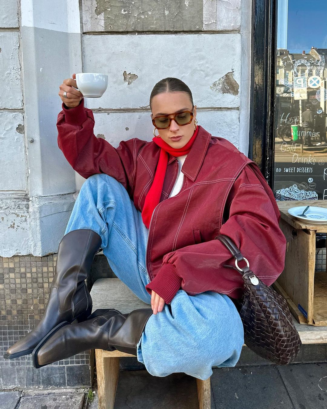 Mirevia | Oversized Contrast Jacket